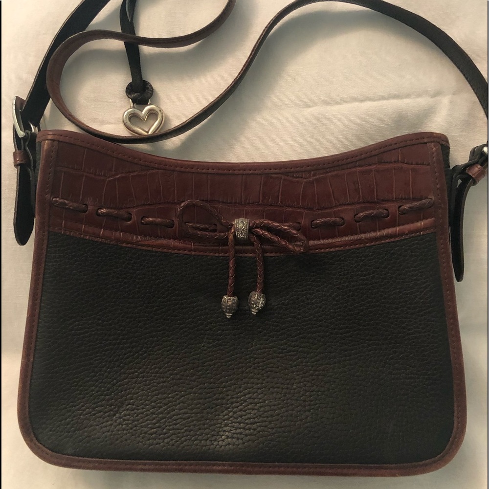 Brighton leather handbag, two tone color